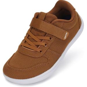 WHITIN Little/Big Kids Minimalist Barefoot Shoes + Zero Drop + Wide Sneaker for Boys/Girls(W8k7 | Yellow)