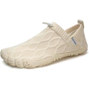 WateLves Barefoot Water Shoes Women Men Minimalist Comfortable Walking Shoes Beach Outdoor Running Sneakers(Ivory)