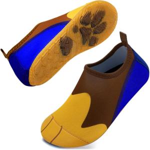 WateLves Kids Water Shoes Toddler Girls Boys Barefoot Non-Slip Quick Dry Aqua Socks for Beach Swim Walking(Puppy Footprint)