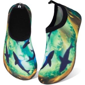 WateLves Kids Water Shoes Toddler Girls Boys Barefoot Non-Slip Quick Dry Aqua Socks for Beach Swim Walking(Shark)