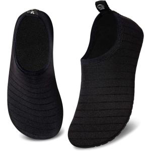 WateLves Kids Water Shoes Toddler Girls Boys Barefoot Non-Slip Quick Dry Aqua Socks for Beach Swim Walking(Striped Black)