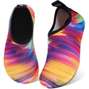 WateLves Kids Water Shoes Toddler Girls Boys Barefoot Non-Slip Quick Dry Aqua Socks for Beach Swim Walking(Sunset)