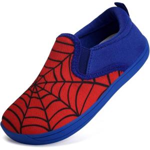 WateLves Toddler Little Kid Wide Barefoot Shoes Boys Girls Minimalist Slip On Sneakers Canvas Walking Shoes Fit Naturally Zero Drop Sole(Dq437/Web)