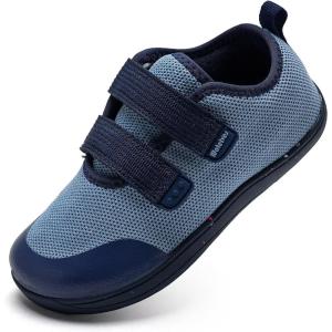 WateLves Toddler Little Kid Wide Barefoot Shoes Boys Girls Minimalist Sneakers Breathable Lightweight Walking Shoes Fit Naturally Zero Drop Sole(Bn435/Tibetan Blue)