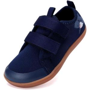 WateLves Toddler Little Kid Wide Barefoot The First Walking Shoes Girls Boys Breathable Lightweight Splay Naturally Minimalist Sneakers(Blue)