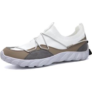 WateLves Water Shoes Mens Womens Barefoot Beach Shoes Casual Slip-On Shoes for Trail Running Walking Hiking Climbing(White)