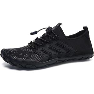 WateLves Water Shoes Mens Womens Barefoot Quick-Dry Aqua Sock Outdoor Athletic Sport Shoes for Swim Beach Pool Hiking Surfing Walking(Arrow Black)
