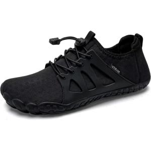 WateLves Water Shoes Mens Womens Barefoot Quick-Dry Aqua Sock Outdoor Athletic Sport Shoes for Swim Beach Pool Hiking Surfing Walking(Carbon Black)