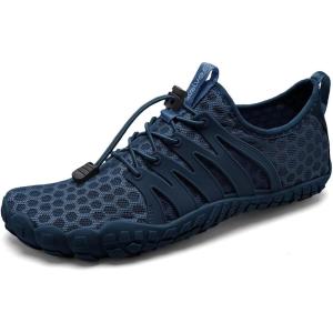 WateLves Water Shoes Mens Womens Barefoot Quick-Dry Aqua Sock Outdoor Athletic Sport Shoes for Swim Beach Pool Hiking Surfing Walking(Dark Blue)