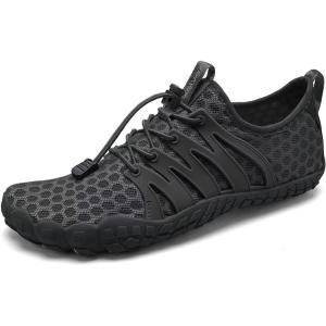 WateLves Water Shoes Mens Womens Barefoot Quick-Dry Aqua Sock Outdoor Athletic Sport Shoes for Swim Beach Pool Hiking Surfing Walking(Dark Grey)