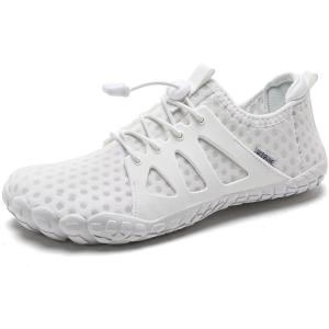 WateLves Water Shoes Mens Womens Barefoot Quick-Dry Aqua Sock Outdoor Athletic Sport Shoes for Swim Beach Pool Hiking Surfing Walking(Pure White)