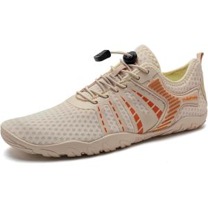 WateLves Water Shoes Mens Womens Beach Swim Shoes Quick-Dry Aqua Socks Pool Shoes for Surf Yoga Water Aerobics(Vitality Light Brown)