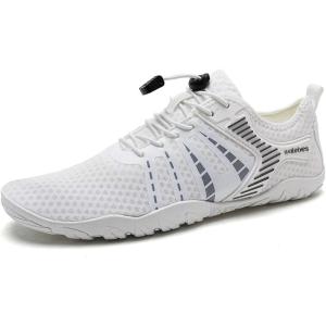 WateLves Water Shoes Mens Womens Beach Swim Shoes Quick-Dry Aqua Socks Pool Shoes for Surf Yoga Water Aerobics(Vitality White)