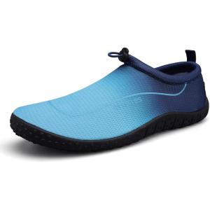 WateLves Water Shoes Womens Mens Multi-Purpose Barefoot Shoes Beach Swim Yoga Aqua Socks with Adjustable Buckle Thick Sole for Indoor Outdoor(Gradient Blue)