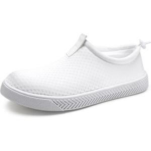 WateLves Water Shoes for Men and Women – Quick-Dry Multi-Purpose Casual Water Sneakers Slip-On with Drainage Holes – Lightweight, Non-Slip Aqua Shoes for Outdoor Water Sports(White)