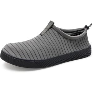 WateLves Water Shoes for Men and Women – Quick-Dry Multi-Purpose Casual Water Sneakers Slip-On with Drainage Holes – Lightweight, Non-Slip Aqua Shoes for Outdoor Water Sports(Dark Grey)