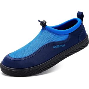 WateLves Water Shoes for Men and Women – Quick-Dry Multi-Purpose Casual Water Sneakers Slip-On with Drainage Holes – Lightweight, Non-Slip Aqua Shoes for Outdoor Water Sports(Blue)