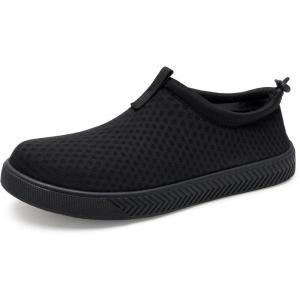 WateLves Water Shoes for Men and Women – Quick-Dry Multi-Purpose Casual Water Sneakers Slip-On with Drainage Holes – Lightweight, Non-Slip Aqua Shoes for Outdoor Water Sports(Black)