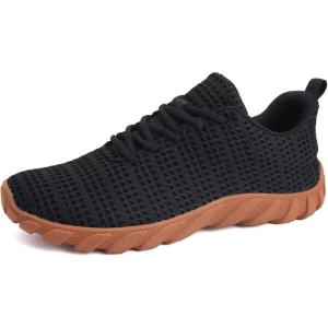 WateLves Water-Shoes-Lightweight-Barefoot-Walking Shoes Non-Slip, Casual-Style, Mesh Upper Aqua-Socks-Beach-Swim Shoes for Mens Womens(Stripe Black)