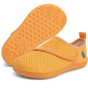 WateLves Wide Toddler Water Shoes Boys Girls Barefoot Shoes Lightweight Beach Swim Zero Drop Sole Summer Aqua Sandals(Vitality Orange)