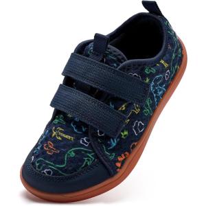 WateLves Wide Toddler Water Shoes Kids Barefoot Beach Swim Aqua Shoes Boys Girls Breathable Mesh Walking Hook and Loop Sneakers(Dinosaur)