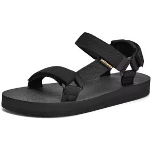 WateLves Womens-Sport-Sandals Outdoor Hiking Sandals with-Arch-Support Comfortable Webbing-Water-Athletic Beach-Sandals for Travel-Walking-Trekking-Camping（848-Carbon black,40）