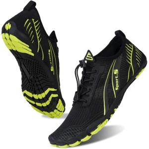 Water Shoes for Men Barefoot Quick-Dry Aqua Sock Outdoor Athletic Sport Shoes for Kayaking, Boating, Hiking, Surfing, Walking(M-green)