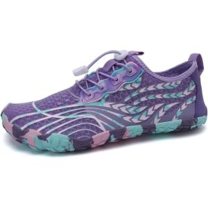 Water Shoes for Men Barefoot Quick-Dry Aqua Sock Outdoor Athletic Sport Shoes for Kayaking, Boating, Hiking, Surfing, Walking(Purple)