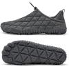 WateLves Barefoot Water Shoes Women Men Breathable Wide Toe Slip On Beach Walking Shoes Comfortable Travel Minimalist Zero Drop Sneakers(Dark Grey)
