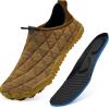 WateLves Barefoot Water Shoes Women Men Breathable Wide Toe Slip On Beach Walking Shoes Comfortable Travel Minimalist Zero Drop Sneakers(Ginger)