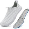 WateLves Barefoot Water Shoes Women Men Breathable Wide Toe Slip On Beach Walking Shoes Comfortable Travel Minimalist Zero Drop Sneakers(White)