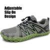 WateLves Barefoot Water Shoes Women Men Breathable Wide Width Toe Box Beach Walking Shoes Comfortable Slip On Minimalist Sneakers for Travel Hiking(A-grey/Green)
