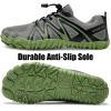 WateLves Barefoot Water Shoes Women Men Breathable Wide Width Toe Box Beach Walking Shoes Comfortable Slip On Minimalist Sneakers for Travel Hiking(A-grey/Green)