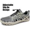 WateLves Barefoot Water Shoes Women Men Breathable Wide Width Toe Box Beach Walking Shoes Comfortable Slip On Minimalist Sneakers for Travel Hiking(A-white/Grey)