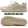 WateLves Barefoot Water Shoes Women Men Breathable Wide Width Toe Box Beach Walking Shoes Comfortable Slip On Minimalist Sneakers for Travel Hiking(B-beige)