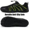 WateLves Barefoot Water Shoes Women Men Breathable Wide Width Toe Box Beach Walking Shoes Comfortable Slip On Minimalist Sneakers for Travel Hiking(B-black/Green)