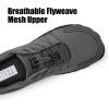 WateLves Barefoot Water Shoes Women Men Breathable Wide Width Toe Box Beach Walking Shoes Comfortable Slip On Minimalist Sneakers for Travel Hiking(B-dark Grey)