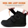 WateLves Toddler Little Kids Wide Barefoot Shoes Boys Girls Winter High Top Minimalist Sneakers Ankle Boots Leather Uniform Dress Shoes Naturally Splay(Black)