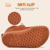 WateLves Toddler Little Kids Wide Barefoot Shoes Boys Girls Winter High Top Minimalist Sneakers Boots Walking Shoes for Indoor Outdoor | Naturally Splay | Flexible Fit(Brown)