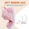 WateLves Toddler Little Kids Wide Barefoot Shoes Boys Girls Winter High Top Minimalist Sneakers Boots Walking Shoes for Indoor Outdoor | Naturally Splay | Flexible Fit(Pink)