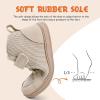 WateLves Toddler Little Kids Wide Barefoot Shoes Boys Girls Winter High Top Minimalist Sneakers Boots Walking Shoes for Indoor Outdoor | Naturally Splay | Flexible Fit(Beige)
