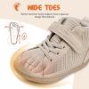 WateLves Toddler Little Kids Wide Barefoot Shoes Boys Girls Winter High Top Minimalist Sneakers Boots Walking Shoes for Indoor Outdoor | Naturally Splay | Flexible Fit(Beige)