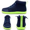 WateLves Toddler Little Kids Wide Barefoot Shoes Girls Boys Lightweight Boots Minimalist High Top Walking Shoes Breathable Comfort-Forward Ankle Support(Navy)