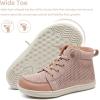 WateLves Toddler Little Kids Wide Barefoot Shoes Girls Boys Lightweight Boots Minimalist High Top Walking Shoes Breathable Comfort-Forward Ankle Support(Khaki)