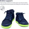 WateLves Toddler Little Kids Wide Barefoot Shoes Girls Boys Lightweight Boots Minimalist High Top Walking Shoes Breathable Comfort-Forward Ankle Support(Navy)