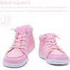 WateLves Toddler Little Kids Wide Barefoot Shoes Girls Boys Lightweight Boots Minimalist High Top Walking Shoes Breathable Comfort-Forward Ankle Support(Pink)