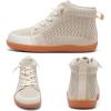 WateLves Toddler Little Kids Wide Barefoot Shoes Girls Boys Lightweight Boots Minimalist High Top Walking Shoes Breathable Comfort-Forward Ankle Support(Beige)