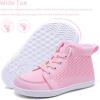 WateLves Toddler Little Kids Wide Barefoot Shoes Girls Boys Lightweight Boots Minimalist High Top Walking Shoes Breathable Comfort-Forward Ankle Support(Pink)