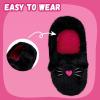 WateLves Toddler Slippers Unisex-Child Full Wrapped Bedroom Slipper Boys Girls Comfortable Winter House Shoes(Toddler/Little Kid/Big Kid)(Black Cat)