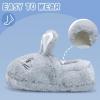 WateLves Toddler Slippers Unisex-Child Full Wrapped Bedroom Slipper Boys Girls Comfortable Winter House Shoes(Toddler/Little Kid/Big Kid)(Grey Bunny)
